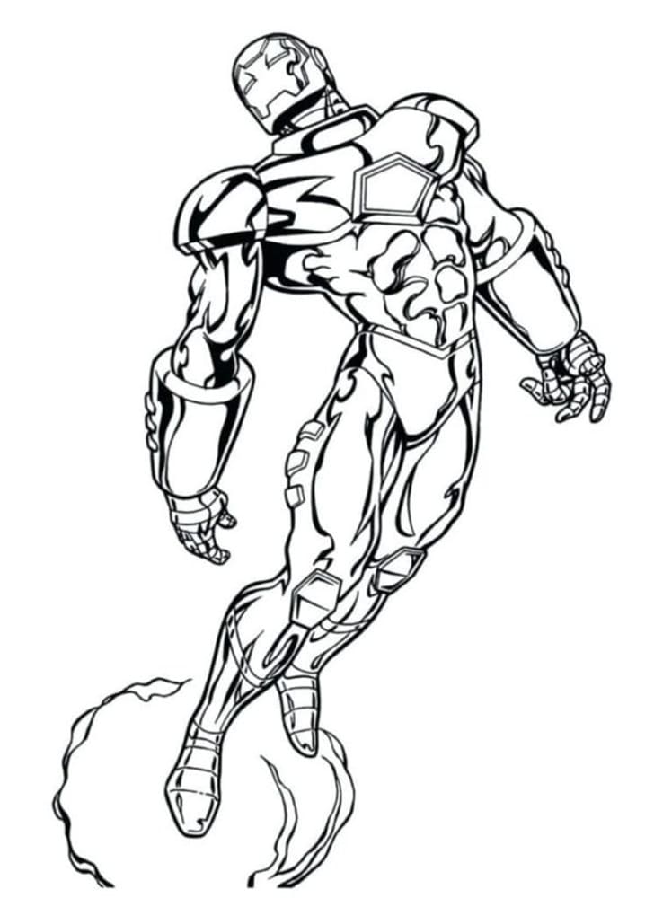 Printable Iron Man For World Peace Photo Coloring Page