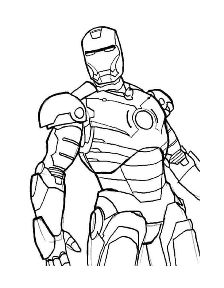 Printable Iron Man Has a Cyberpathic Link to The Suit Photo Coloring Page