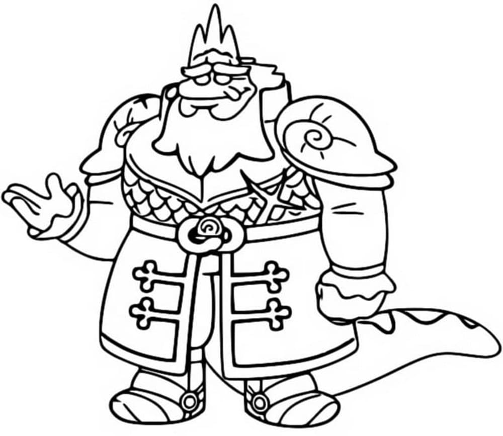 Printable King Andrias From Amphibia Coloring Page