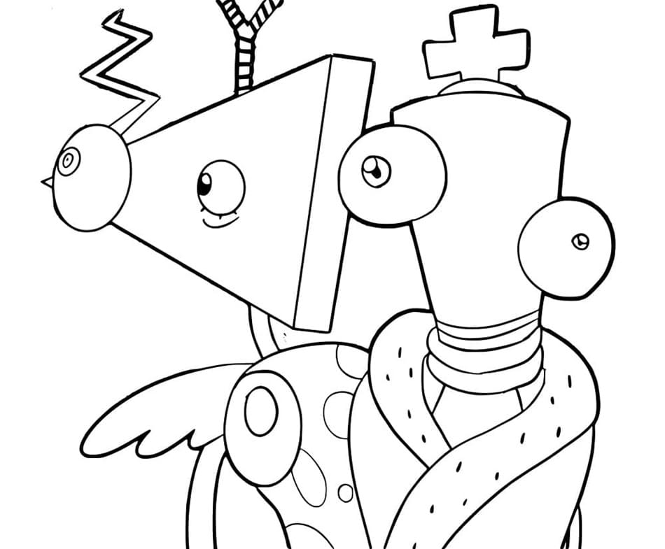 Printable Kinger and Zooble The Amazing Digital Circus Coloring Page