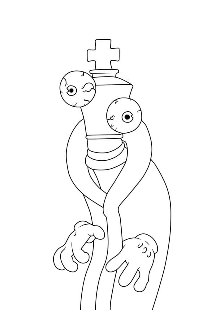 Printable Kinger from The Amazing Digital Circus Coloring Page