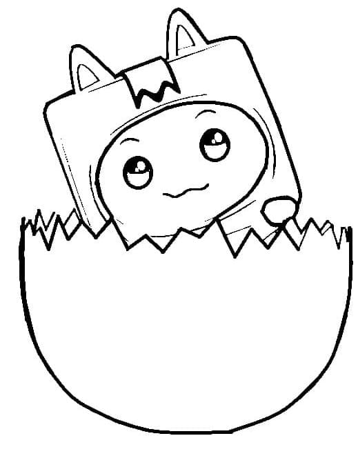Printable LankyBox Cute Foxy Coloring Page