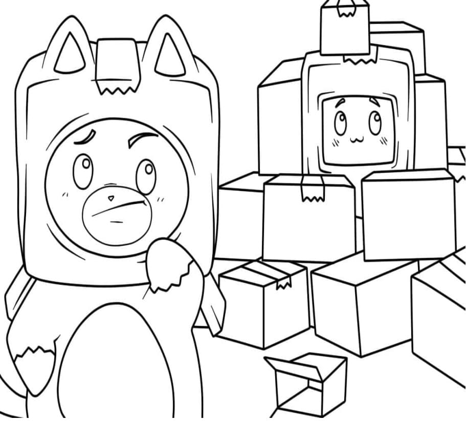 Printable LankyBox For Free Coloring Page