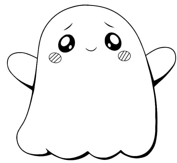 Printable LankyBox Ghosty Coloring Page