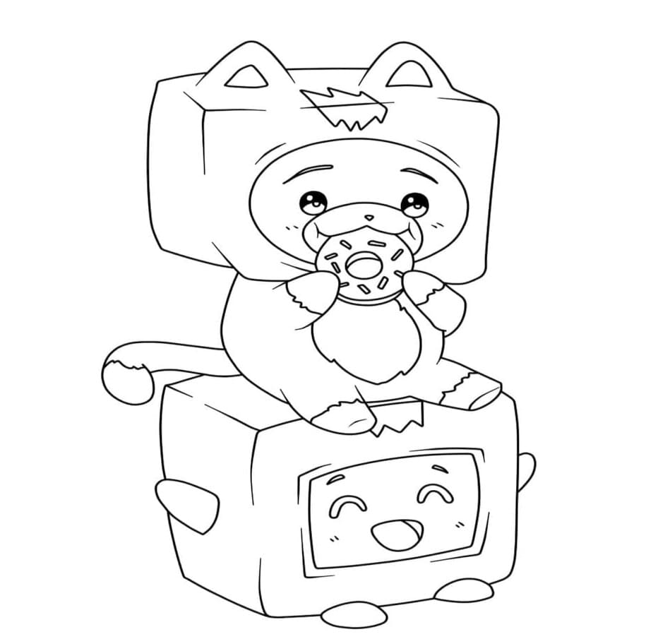 Printable LankyBox Picture Coloring Page