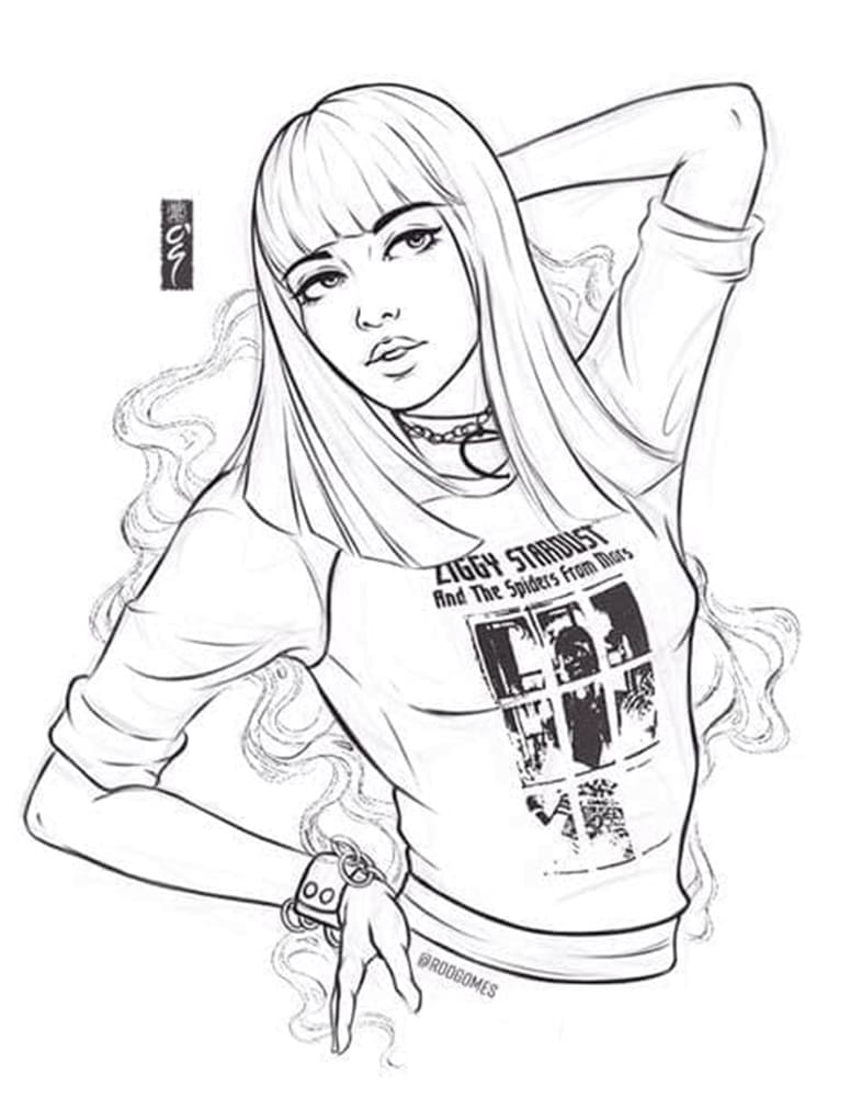 Printable Lisa from Blackpink Coloring Page