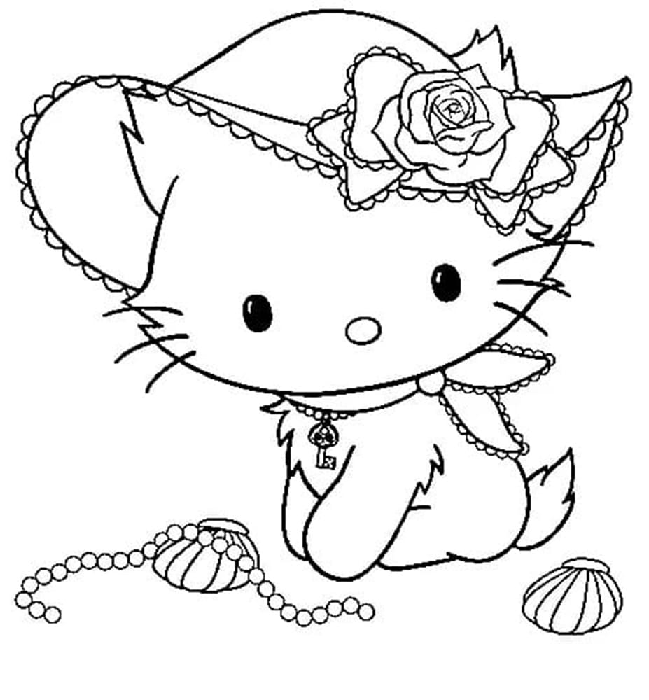 Printable Lovely Charmmy Kitty Coloring Page