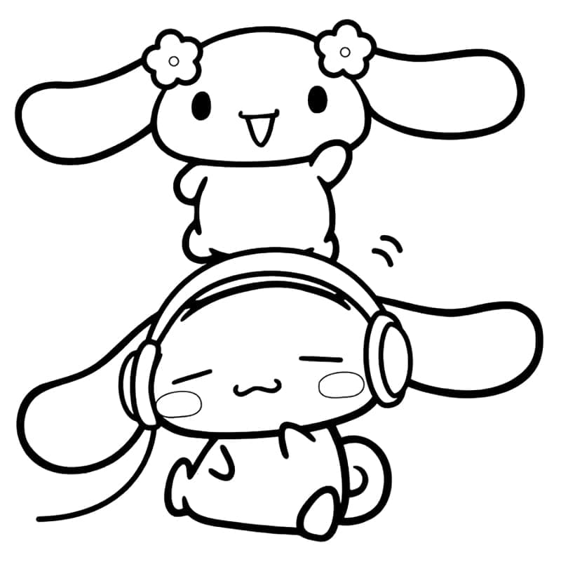 Printable Lovely Cinnamoroll Coloring Page