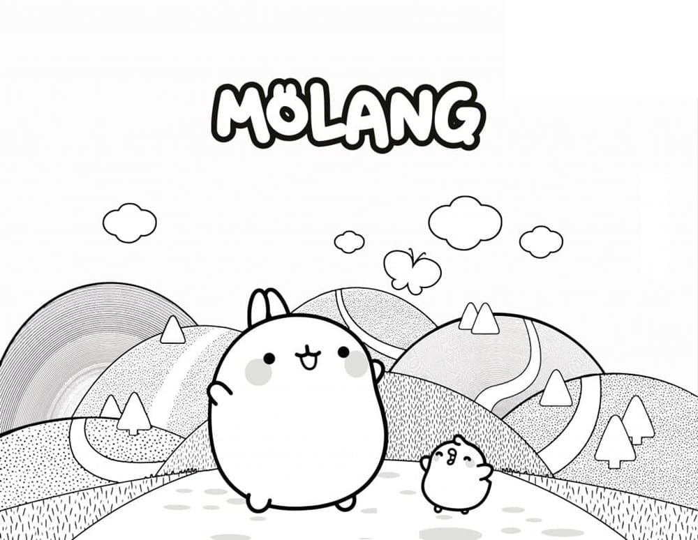 Printable Lovely Molang Image Free Coloring Page