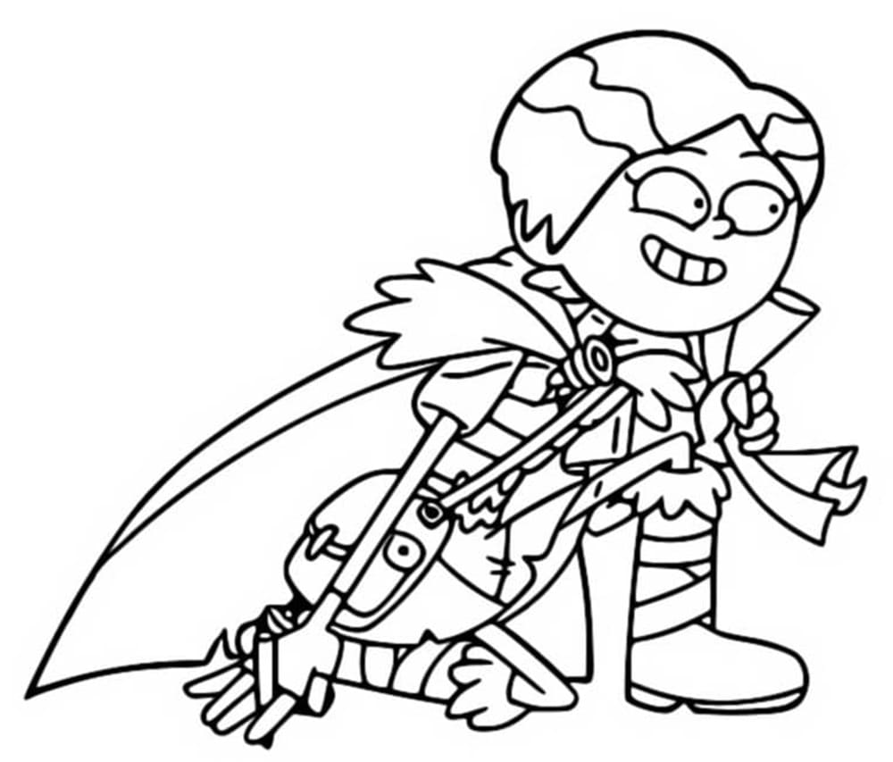 Printable Marcy Wu From Amphibia Image Coloring Page