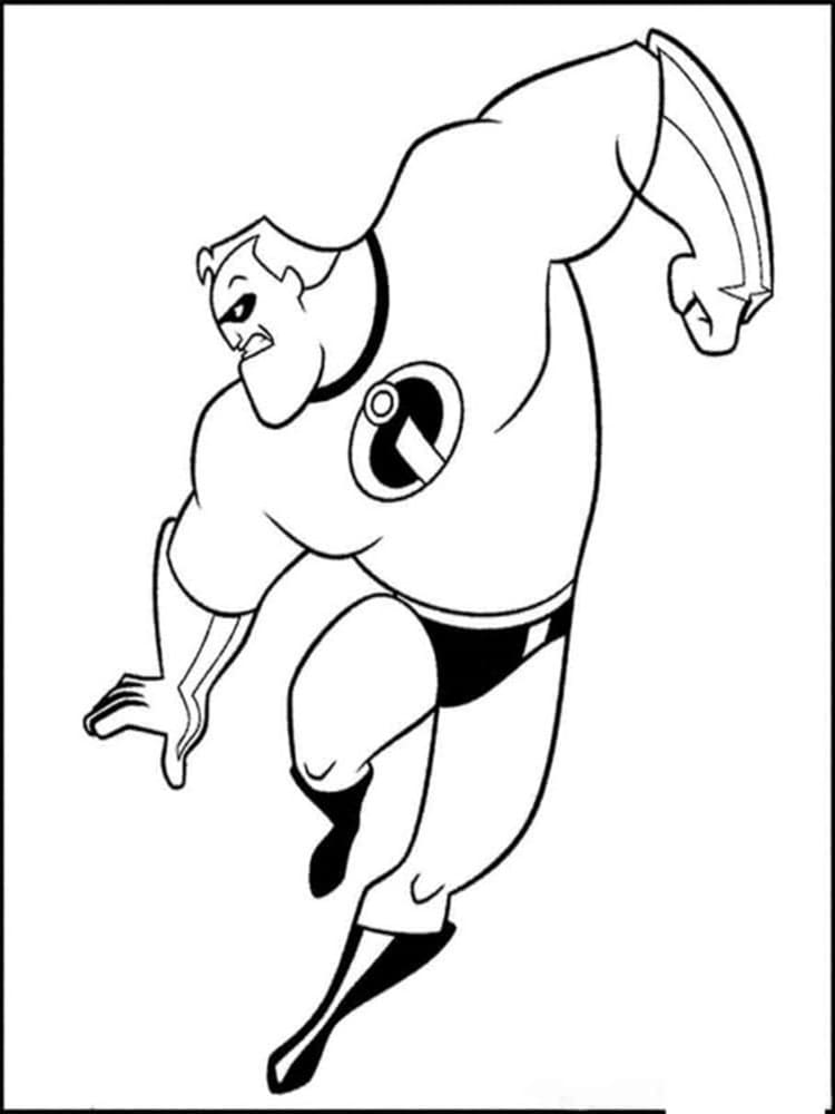Printable Mister Exceptional is Also a Superhero Image Coloring Page