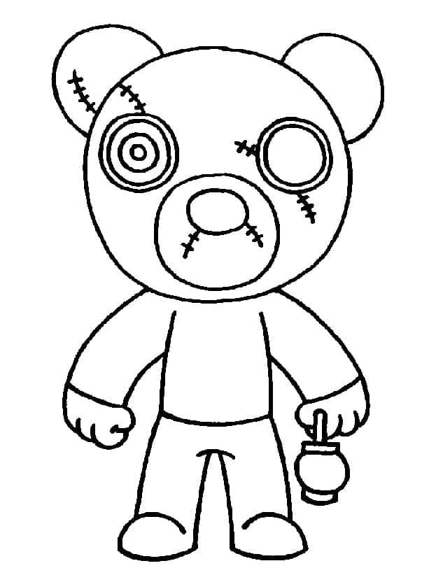 Printable Mr. Stitchy Piggy Coloring Page