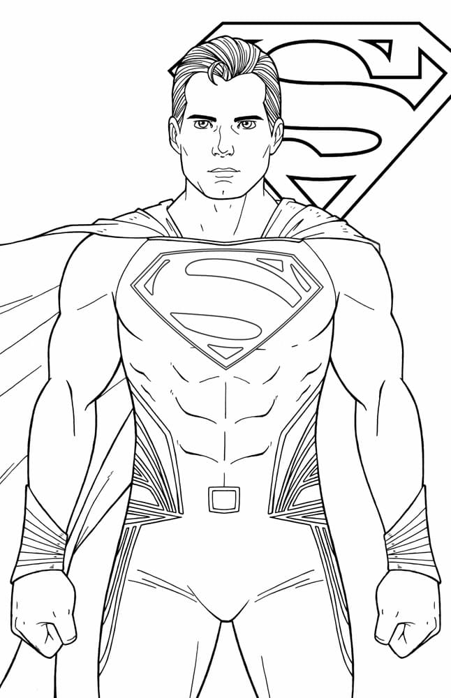Printable Mysterious And Enigmatic Superman Photo Coloring Page