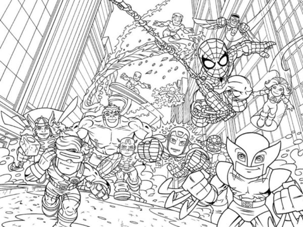 Printable Only Tiny Superheroes Can Smile Image Coloring Page