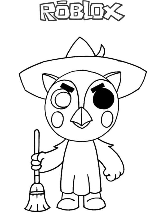 Printable Owell Piggy Coloring Page