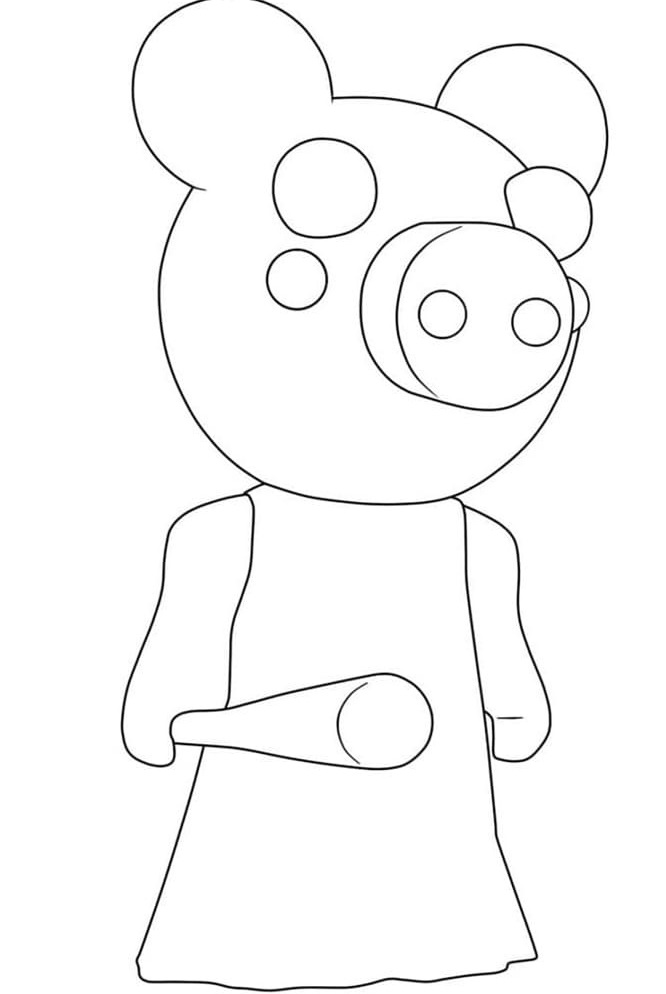Printable Piggy Photo Free Coloring Page