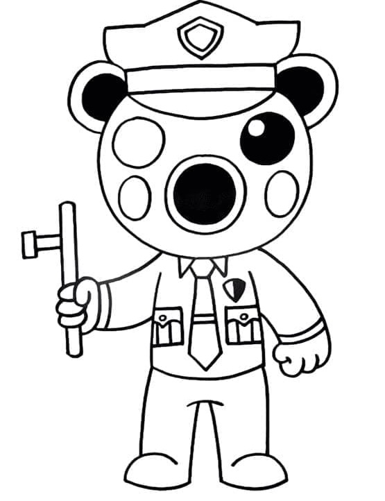 Printable Poley Piggy Coloring Page