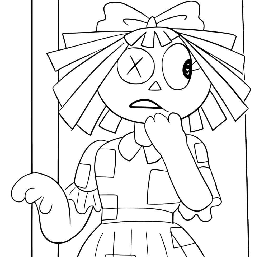 Printable Ragatha from The Amazing Digital Circus Coloring Page