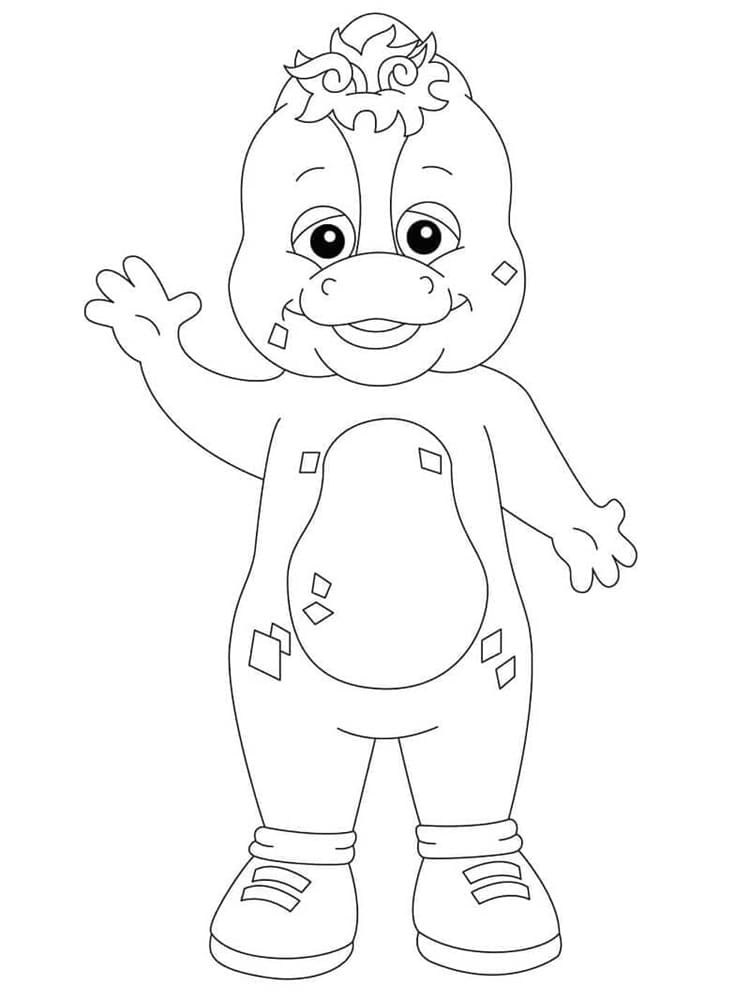 Printable Riff from Barney And Friends Coloring Page