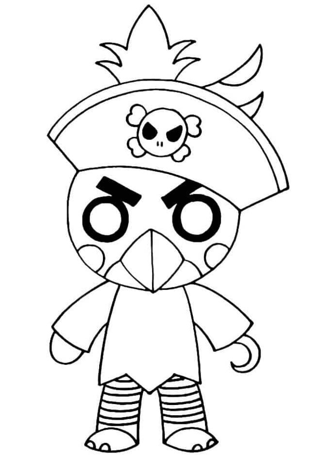 Printable Roblox Budgey Piggy Coloring Page