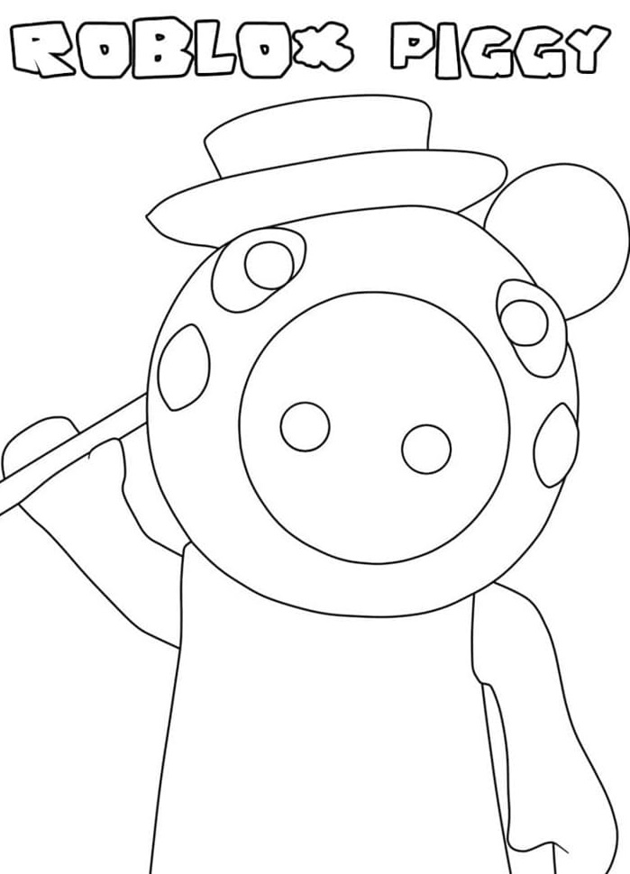 Printable Roblox Piggy Coloring Page