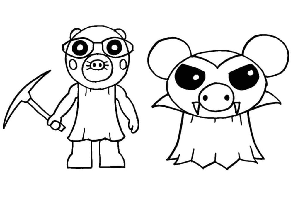 Printable Roblox Piggy Free Coloring Page