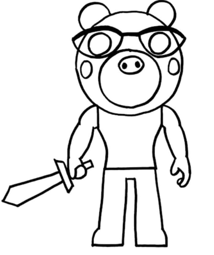 Printable Roblox Pony Piggy Coloring Page