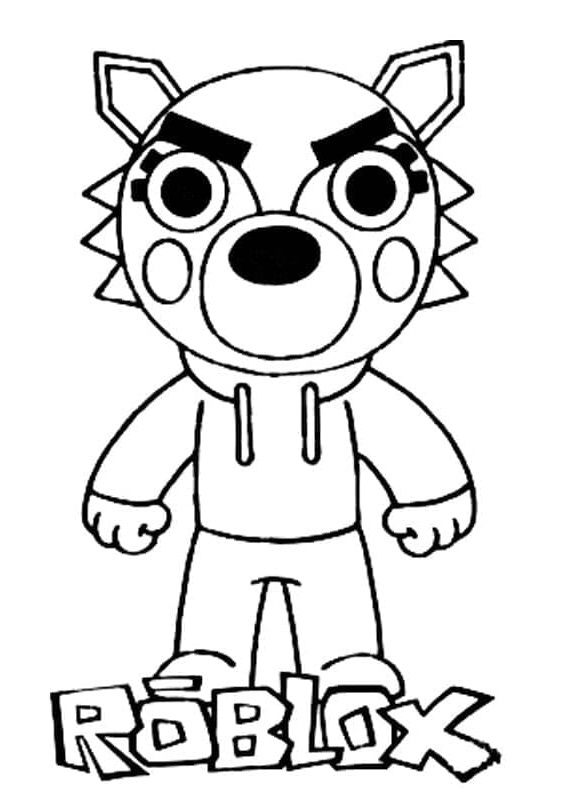 Printable Roblox Willow Piggy Coloring Page
