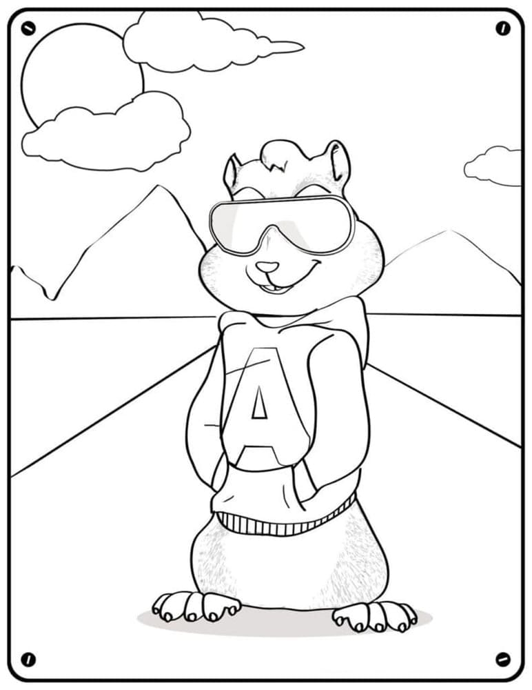 Printable So Cool Alvin Coloring Page
