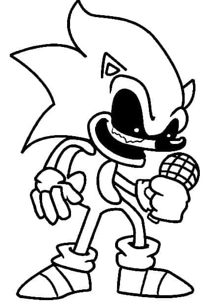 Printable Sonic Exe For Free Photo Coloring Page