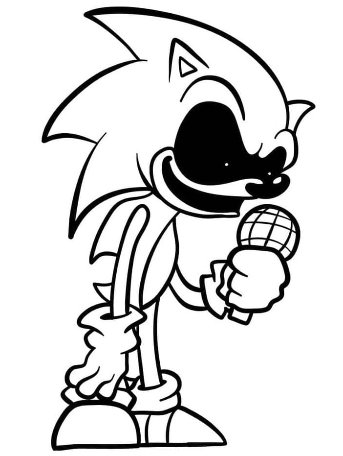 Printable Sonic Exe Free For Kids Coloring Page