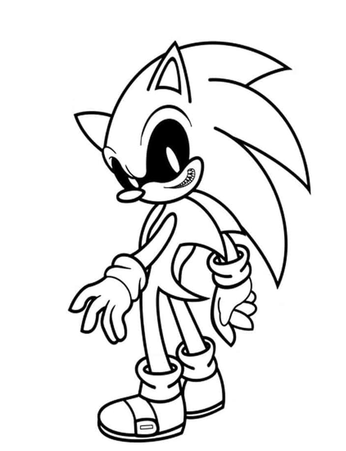 Printable Sonic Exe Images Free Coloring Page