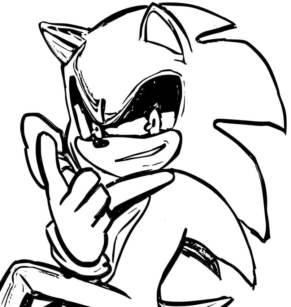 Printable Sonic Exe Imgaes Coloring Page