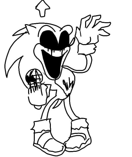 Printable Sonic Exe Picture Coloring Page