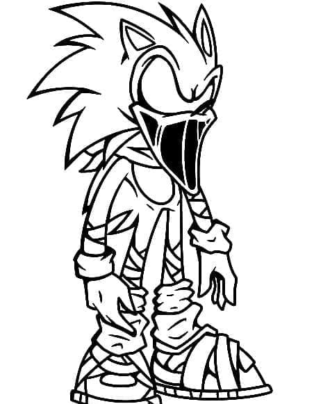 Printable Sonic Exe Pictures Coloring Page