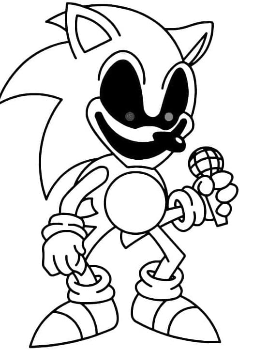 Printable Sonic Exe Sheet Coloring Page