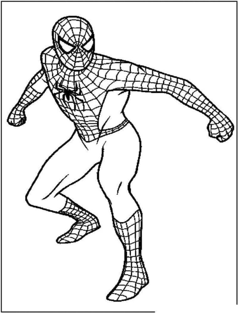 Printable Spider-Man Picture Coloring Page