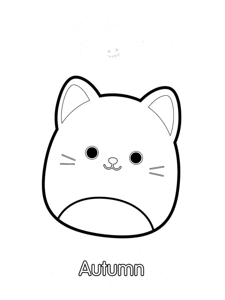 Printable Squishmallows Autumn Coloring Page