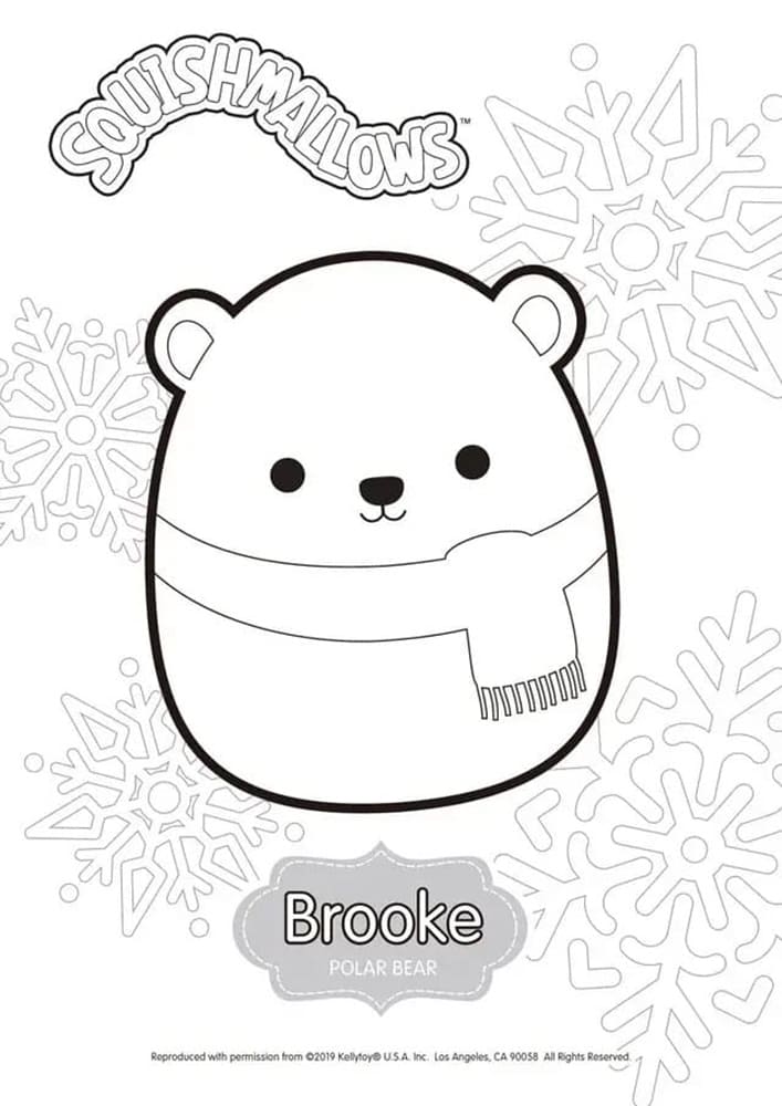 Printable Squishmallows Brooke Coloring Page