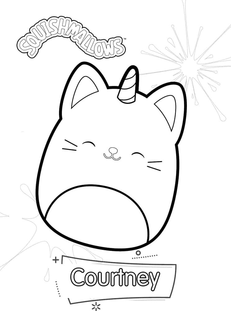 Printable Squishmallows Courtney Coloring Page