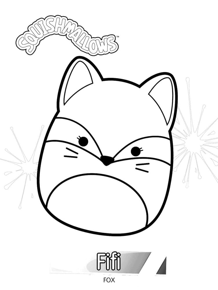 Printable Squishmallows Fifi Coloring Page