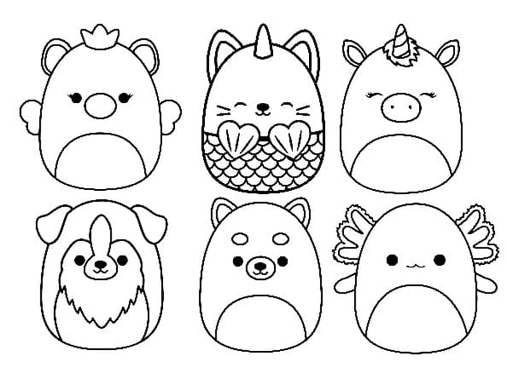 Printable Squishmallows For Kids Coloring Page