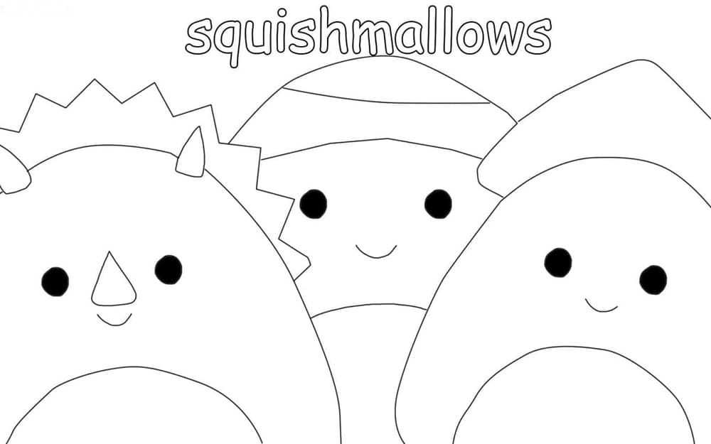 Printable Squishmallows Free For Kids Coloring Page