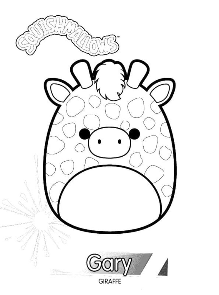 Printable Squishmallows Gary Coloring Page