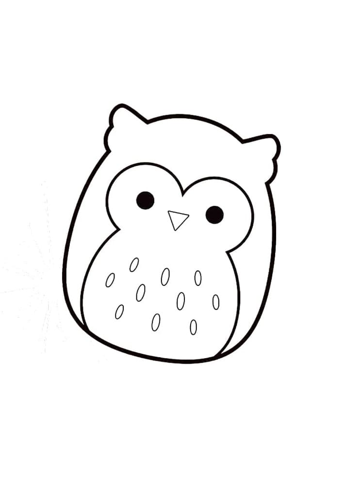 Printable Squishmallows Hoot Coloring Page