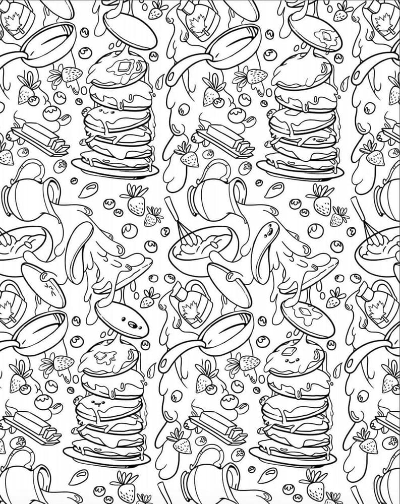 Printable Squishmallows Pancakes Coloring Page