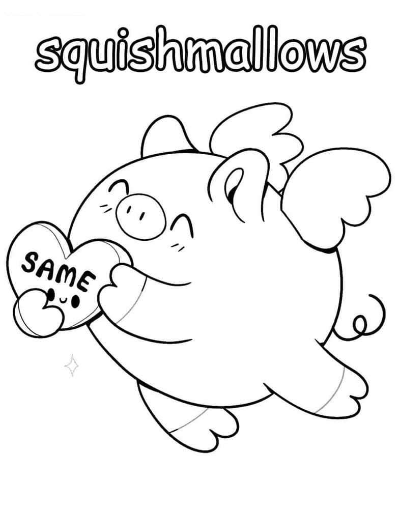 Printable Squishmallows Willow Coloring Page