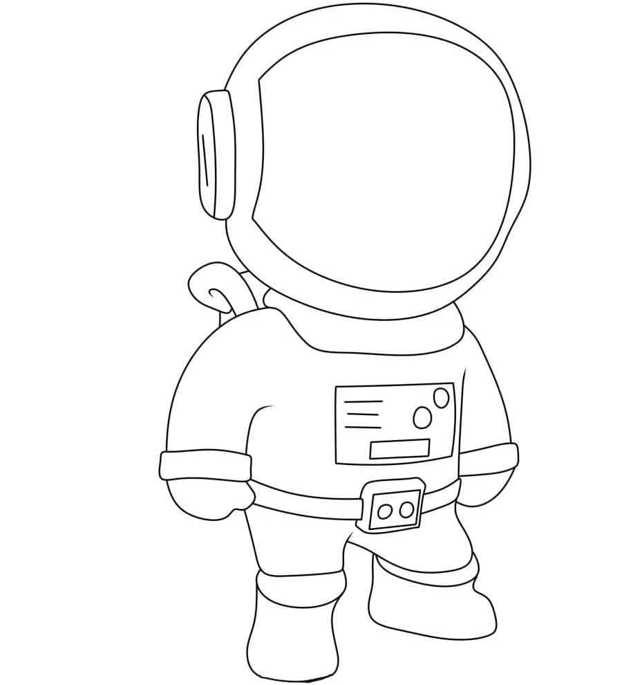 Printable Stumble Guys Astronaut Coloring Page