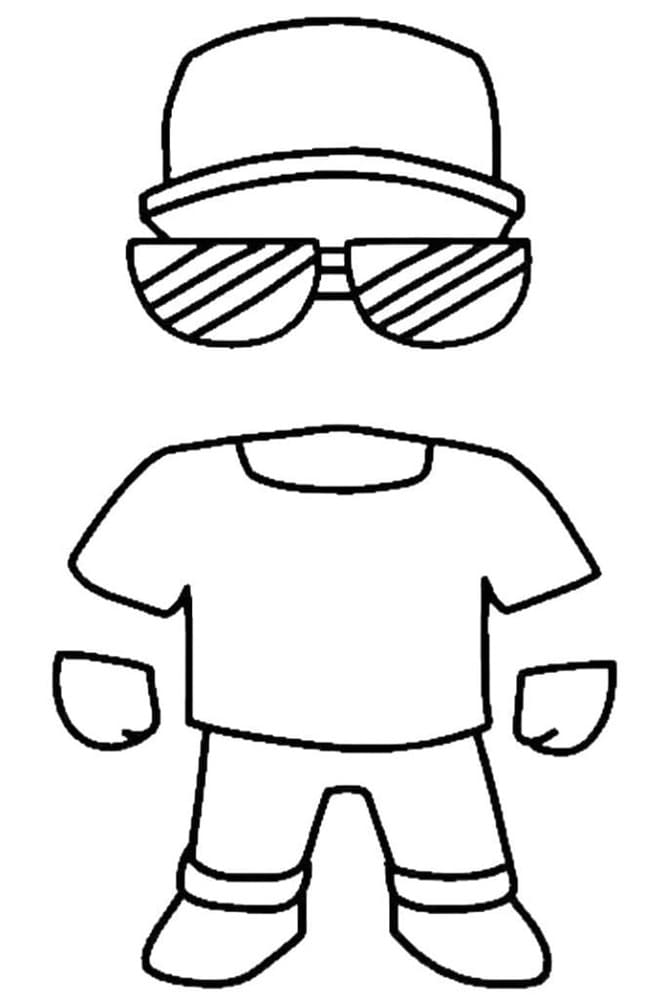 Printable Stumble Guys Invincible Coloring Page