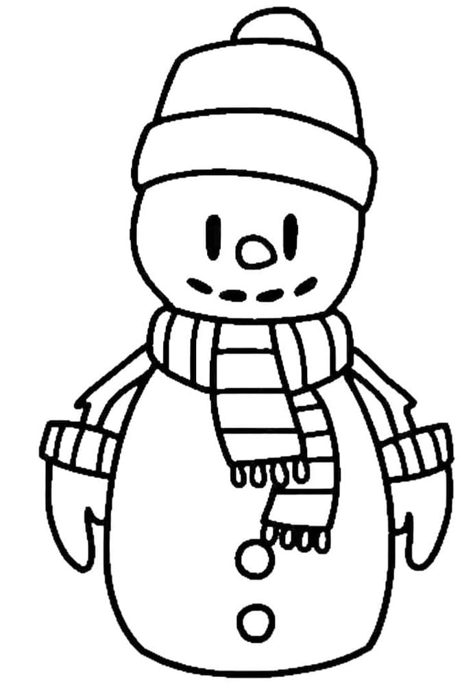 Printable Stumble Guys Snowman Coloring Page
